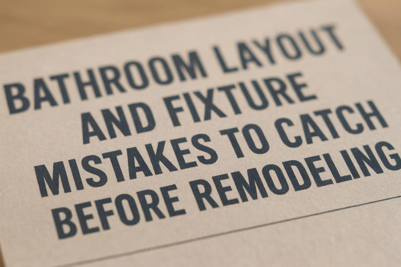 Bathroom Layout and Fixture Mistakes to Catch Before Remodeling