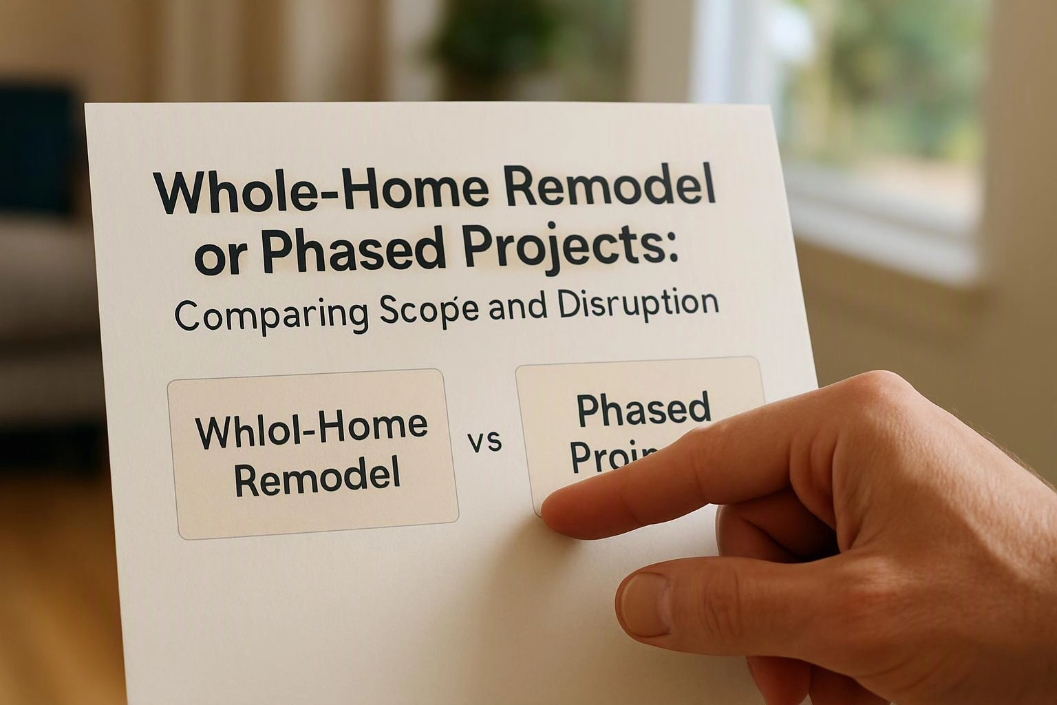 Whole-Home Remodel or Phased Projects: Comparing Scope and Disruption